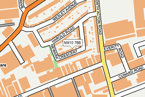 NW10 7BB map - OS OpenMap – Local (Ordnance Survey)