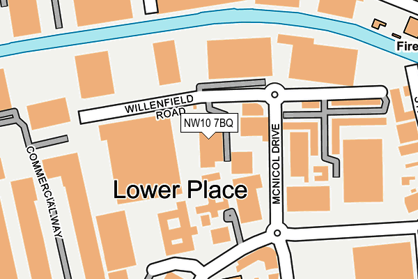 NW10 7BQ map - OS OpenMap – Local (Ordnance Survey)