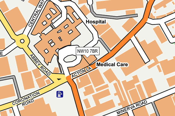 NW10 7BR map - OS OpenMap – Local (Ordnance Survey)