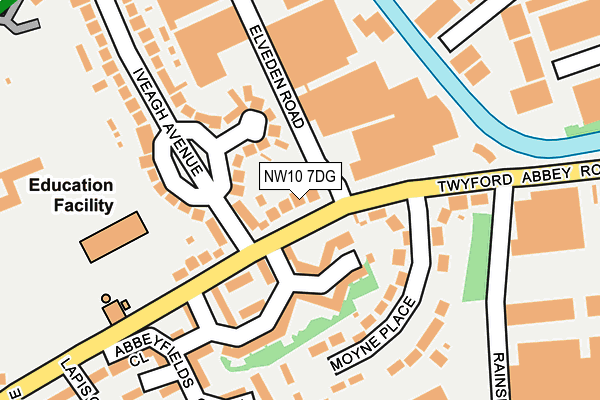 NW10 7DG map - OS OpenMap – Local (Ordnance Survey)