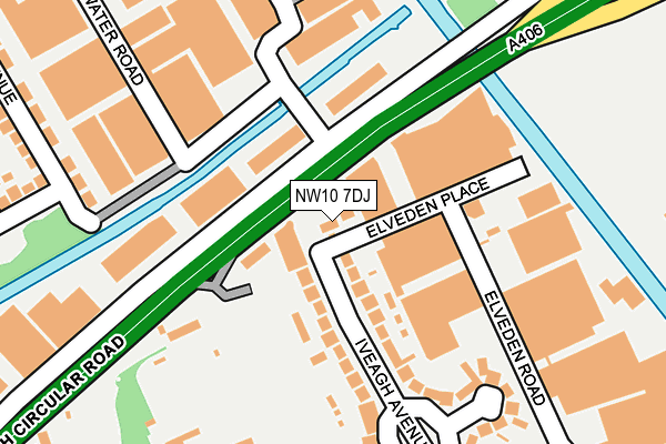 NW10 7DJ map - OS OpenMap – Local (Ordnance Survey)
