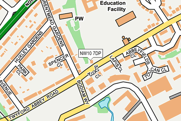 NW10 7DP map - OS OpenMap – Local (Ordnance Survey)