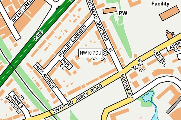 NW10 7DU map - OS OpenMap – Local (Ordnance Survey)