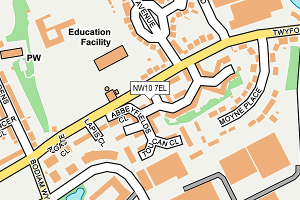 NW10 7EL map - OS OpenMap – Local (Ordnance Survey)