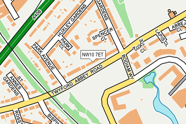 NW10 7ET map - OS OpenMap – Local (Ordnance Survey)
