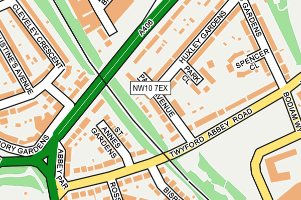 NW10 7EX map - OS OpenMap – Local (Ordnance Survey)