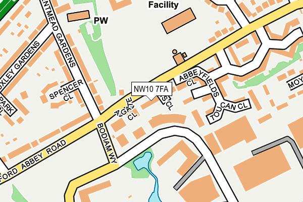 NW10 7FA map - OS OpenMap – Local (Ordnance Survey)