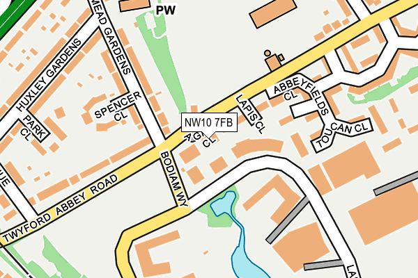 NW10 7FB map - OS OpenMap – Local (Ordnance Survey)