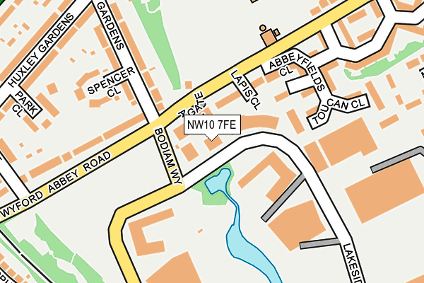 NW10 7FE map - OS OpenMap – Local (Ordnance Survey)