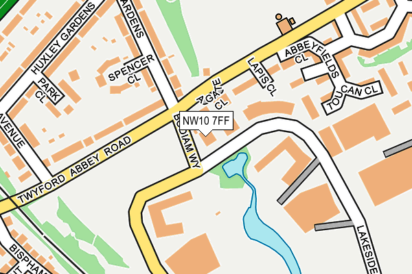 NW10 7FF map - OS OpenMap – Local (Ordnance Survey)