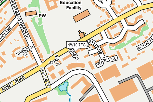 NW10 7FG map - OS OpenMap – Local (Ordnance Survey)