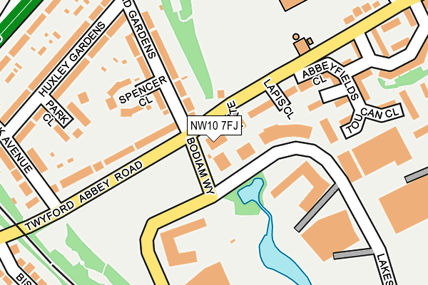 NW10 7FJ map - OS OpenMap – Local (Ordnance Survey)