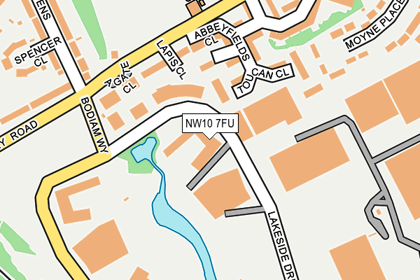 NW10 7FU map - OS OpenMap – Local (Ordnance Survey)