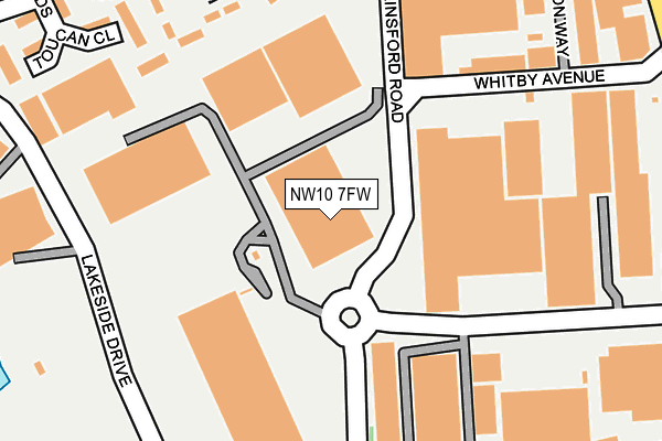 NW10 7FW map - OS OpenMap – Local (Ordnance Survey)