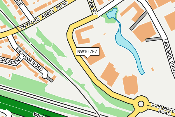 NW10 7FZ map - OS OpenMap – Local (Ordnance Survey)