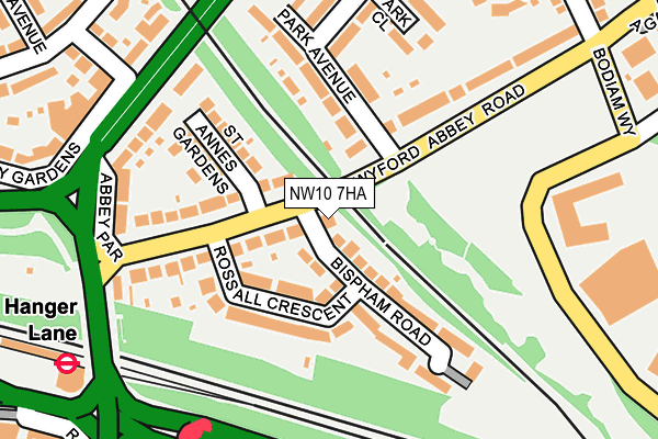 NW10 7HA map - OS OpenMap – Local (Ordnance Survey)