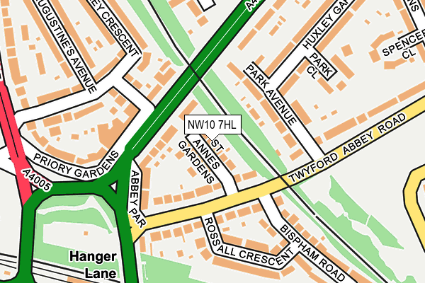 NW10 7HL map - OS OpenMap – Local (Ordnance Survey)