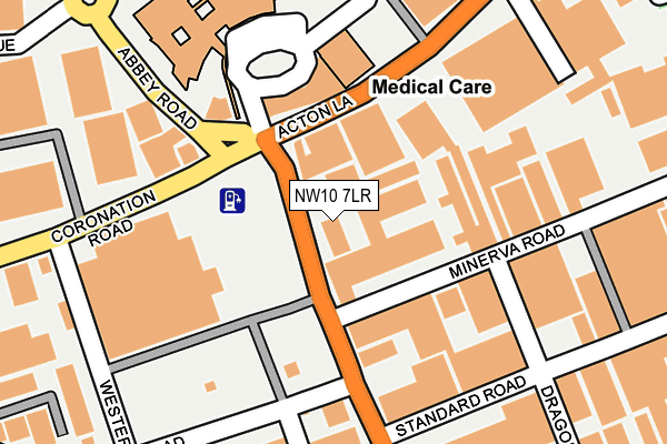 NW10 7LR map - OS OpenMap – Local (Ordnance Survey)