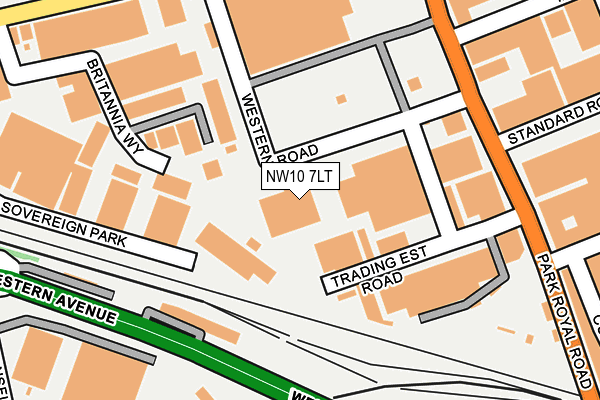 NW10 7LT map - OS OpenMap – Local (Ordnance Survey)