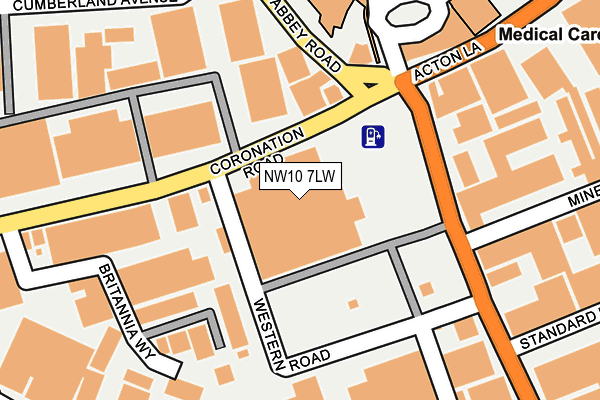 NW10 7LW map - OS OpenMap – Local (Ordnance Survey)