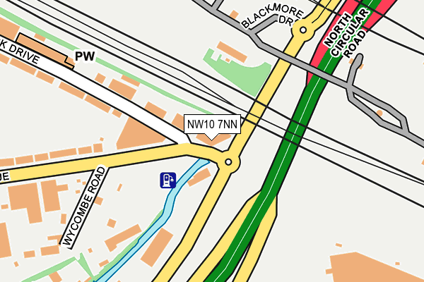 NW10 7NN map - OS OpenMap – Local (Ordnance Survey)