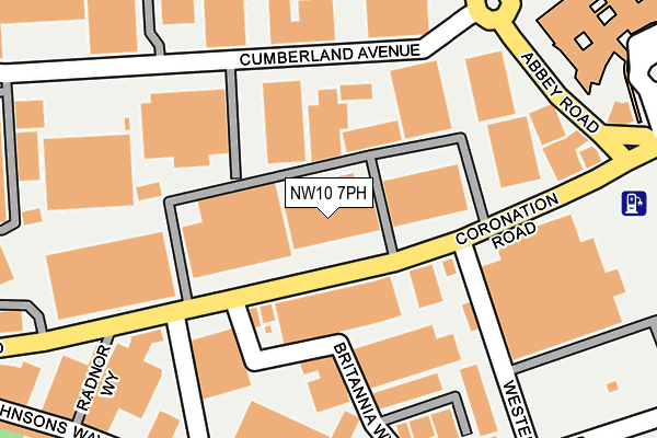 NW10 7PH map - OS OpenMap – Local (Ordnance Survey)