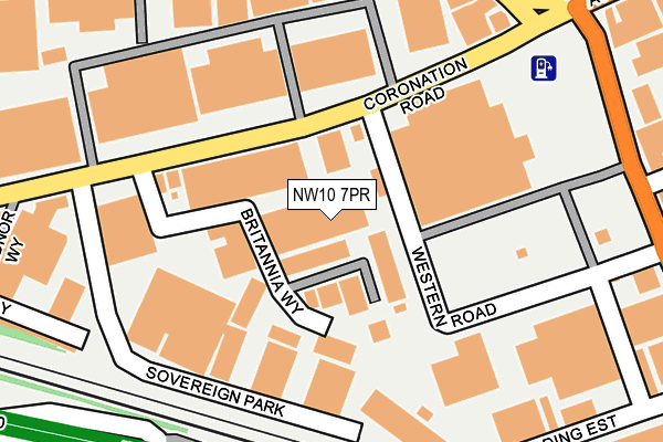 NW10 7PR map - OS OpenMap – Local (Ordnance Survey)