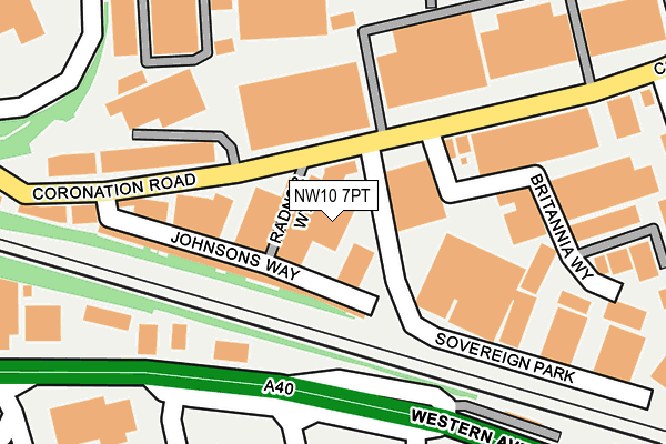 NW10 7PT map - OS OpenMap – Local (Ordnance Survey)