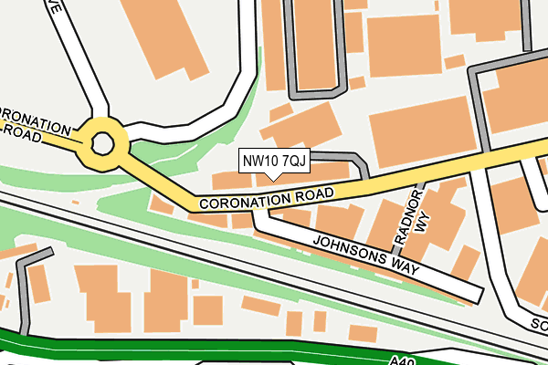 NW10 7QJ map - OS OpenMap – Local (Ordnance Survey)