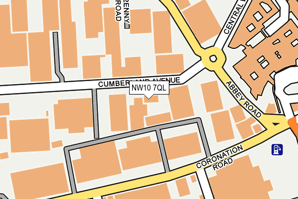 NW10 7QL map - OS OpenMap – Local (Ordnance Survey)