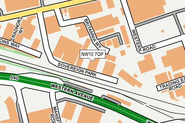 NW10 7QP map - OS OpenMap – Local (Ordnance Survey)