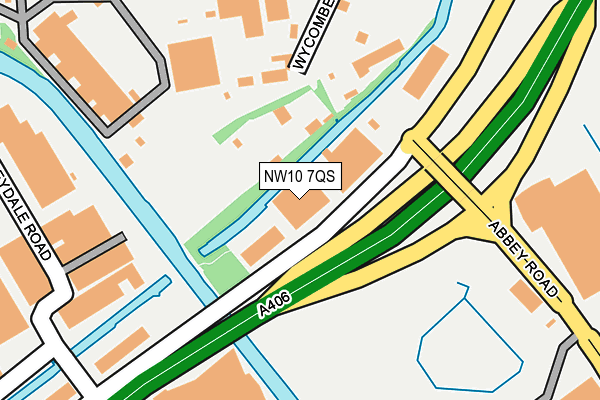 NW10 7QS map - OS OpenMap – Local (Ordnance Survey)