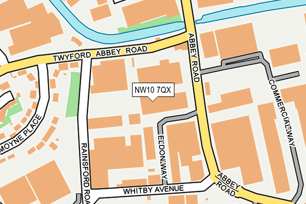 NW10 7QX map - OS OpenMap – Local (Ordnance Survey)
