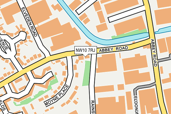 NW10 7RJ map - OS OpenMap – Local (Ordnance Survey)