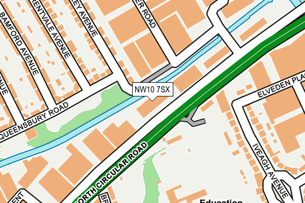 NW10 7SX map - OS OpenMap – Local (Ordnance Survey)