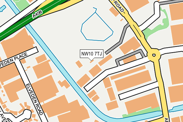 NW10 7TJ map - OS OpenMap – Local (Ordnance Survey)