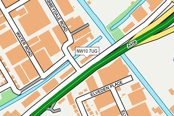 NW10 7UG map - OS OpenMap – Local (Ordnance Survey)