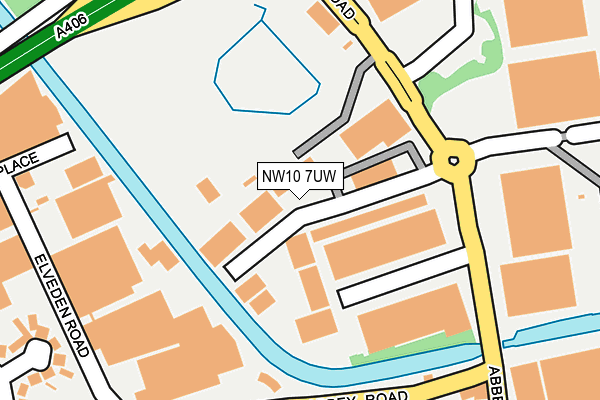 NW10 7UW map - OS OpenMap – Local (Ordnance Survey)