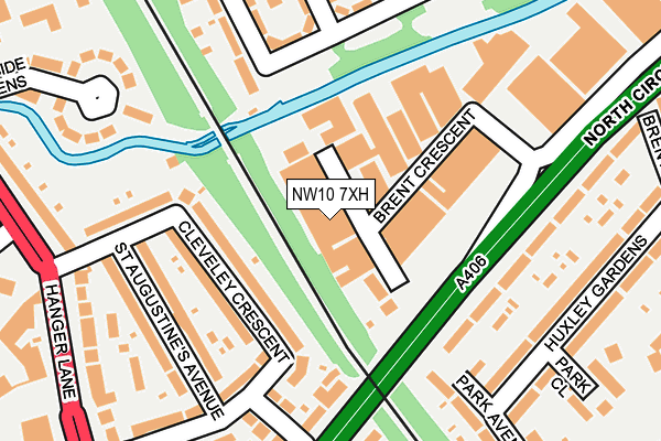 NW10 7XH map - OS OpenMap – Local (Ordnance Survey)