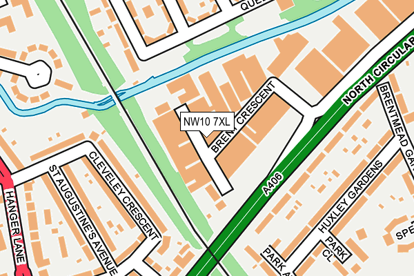NW10 7XL map - OS OpenMap – Local (Ordnance Survey)