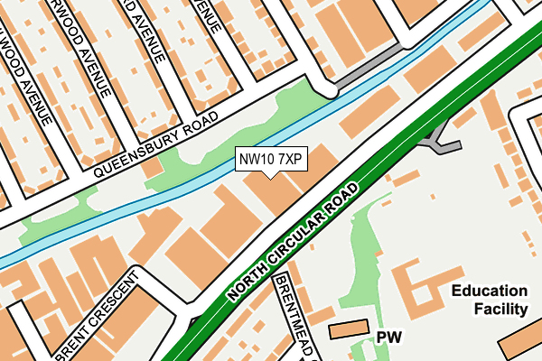 NW10 7XP map - OS OpenMap – Local (Ordnance Survey)
