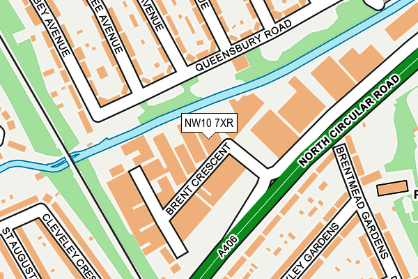 NW10 7XR map - OS OpenMap – Local (Ordnance Survey)