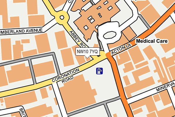NW10 7YQ map - OS OpenMap – Local (Ordnance Survey)