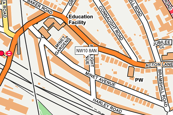 NW10 8AN map - OS OpenMap – Local (Ordnance Survey)