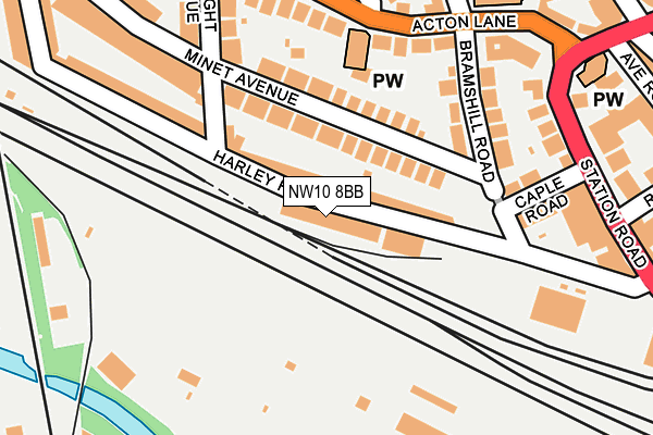 NW10 8BB map - OS OpenMap – Local (Ordnance Survey)