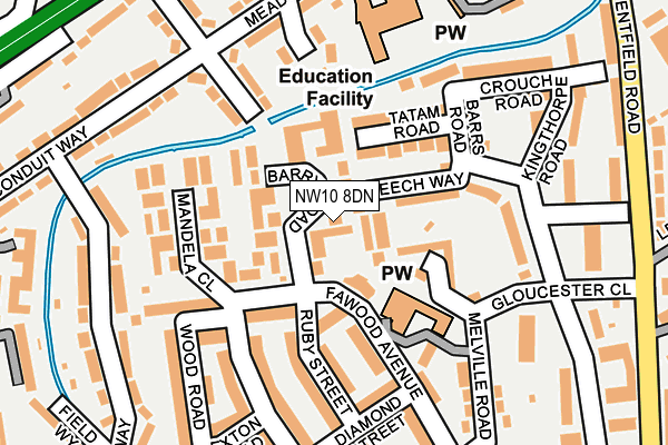 NW10 8DN map - OS OpenMap – Local (Ordnance Survey)