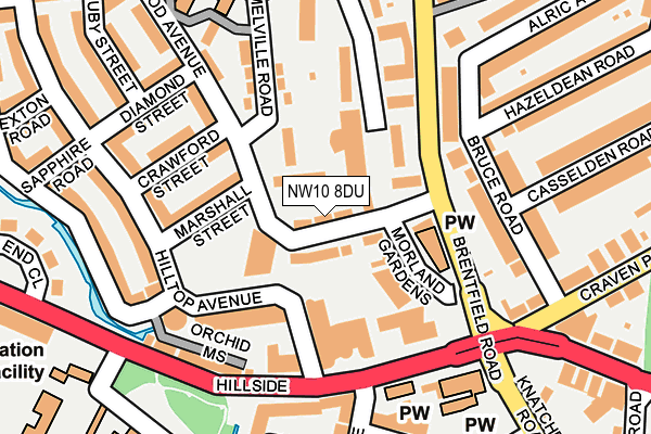 NW10 8DU map - OS OpenMap – Local (Ordnance Survey)