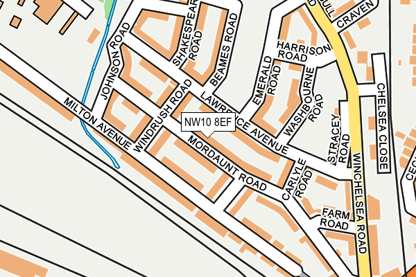 NW10 8EF map - OS OpenMap – Local (Ordnance Survey)