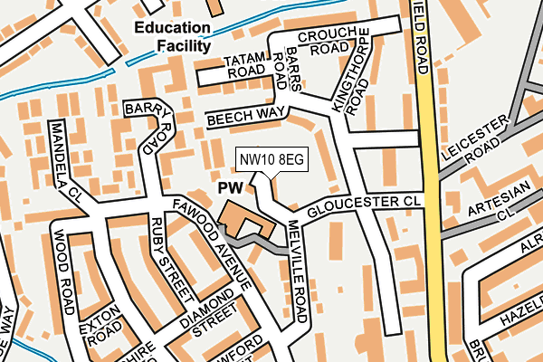 NW10 8EG map - OS OpenMap – Local (Ordnance Survey)