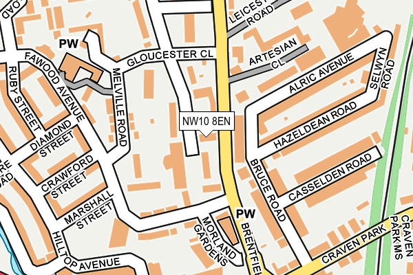 NW10 8EN map - OS OpenMap – Local (Ordnance Survey)